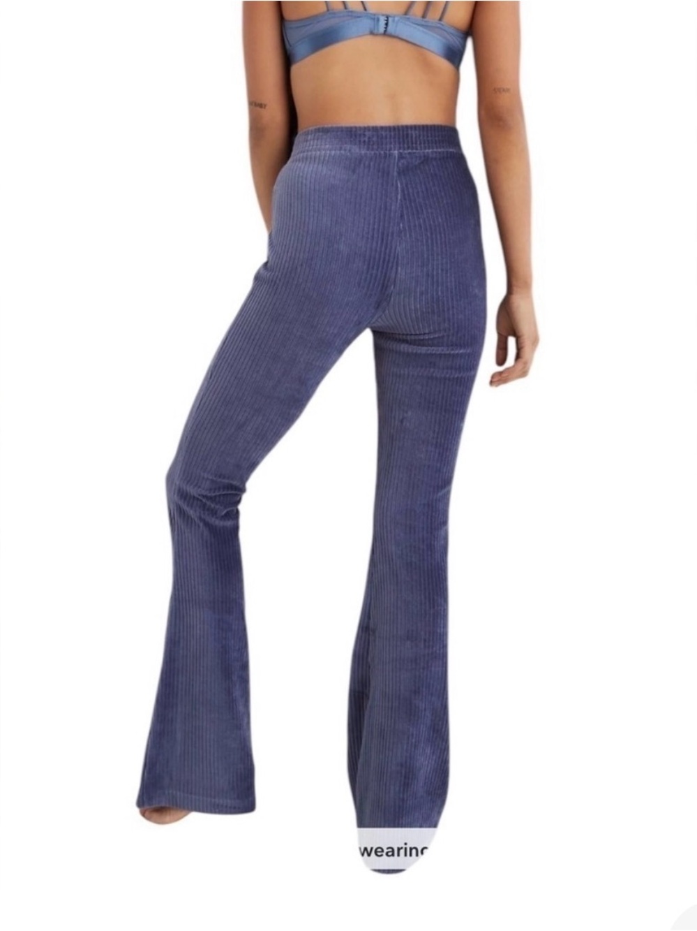 Aerie Groove-On Velour High Waisted Flare Pant - Size small short